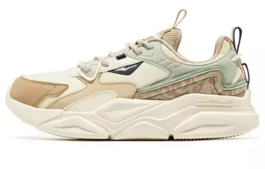 Мужская обувь Lifestyle Shoes Low Top из хлопка белого/лаймово-зеленого цвета Erke