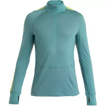 Мужская одежда 125 Zone Вязаная куртка с половиной молнии и длинным рукавом Icebreaker, бирюзовый