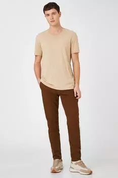 Мужская одежда Брюки Slim Fit Basic 2SAM40139HW Светло-коричневый Светло-коричневый Koton, темно-синий