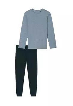 Мужская одинарная пижама из джерси Casual Essentials SCHIESSER, цвет 804 Nachtblau
