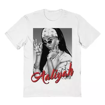 Мужская однотонная футболка Aaliyah Licensed Character