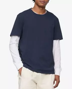 Мужская футболка Calvin Klein из гладкого хлопка, синий