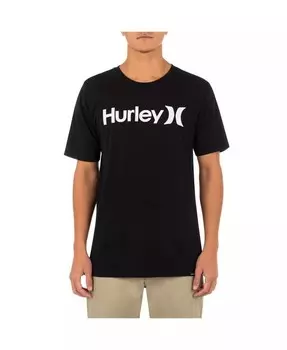 Мужская однотонная футболка на каждый день One and Only с короткими рукавами Hurley, черный