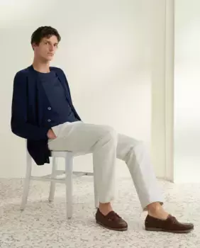 Мужская однотонная футболка Pima с коротким рукавом из базового хлопка Emidio Tucci, тёмно-синий