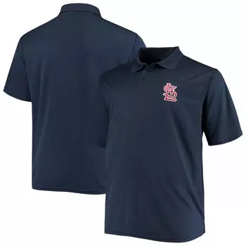 Мужская однотонная футболка-поло с фирменным логотипом St. Louis Cardinals Big & Tall Birdseye Fanatics