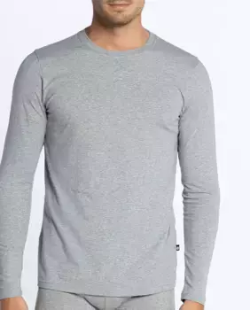 Мужская однотонная футболка с длинным рукавом Punto Blanco, серый