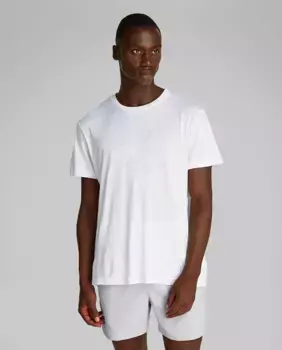 Мужская однотонная футболка с коротким рукавом Calvin Klein, белый