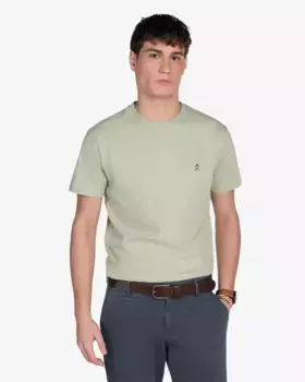 Мужская однотонная футболка с коротким рукавом Harper & Neyer, темно-зеленый