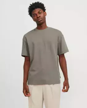 Мужская однотонная футболка с короткими рукавами Jack & Jones, темно-зеленый