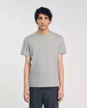 Мужская однотонная футболка с короткими рукавами Sandro, серый