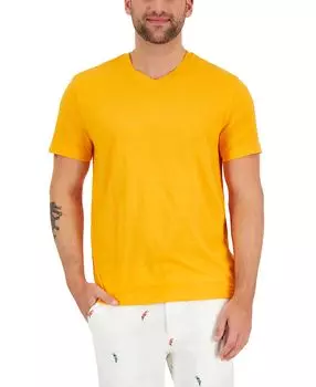 Мужская однотонная футболка с v-образным вырезом Club Room