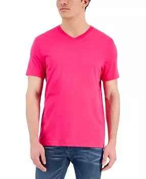 Мужская однотонная футболка с v-образным вырезом Club Room
