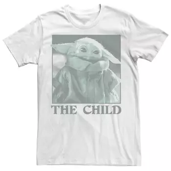 Мужская однотонная футболка Star Wars The Child Licensed Character