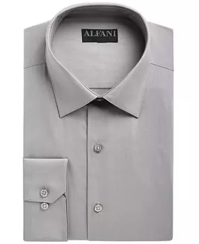 Мужская однотонная классическая рубашка alfani slim fit с эластичностью в двух направлениях, созданная для macy's Alfani, светло-серый