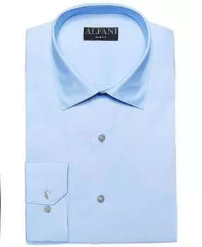 Мужская однотонная классическая рубашка alfani slim fit с эластичностью в двух направлениях, созданная для macy's Alfani, светло-синий