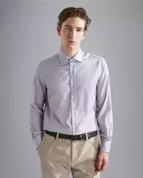 Мужская однотонная классическая рубашка с воротником «ривьера» Paul & Shark, бежевый