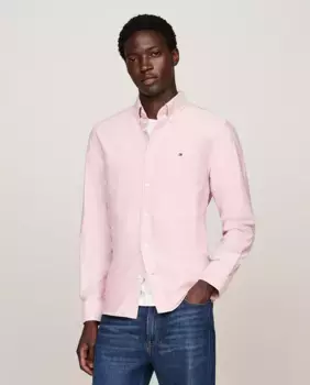Мужская однотонная оксфордская рубашка Heritage с длинным рукавом Tommy Hilfiger, цвет Salmn