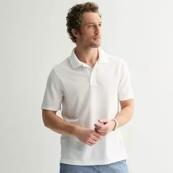 Мужская однотонная пике-поло Croft & Barrow, белый