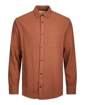 Мужская однотонная рубашка Jack & Jones, оранжевый