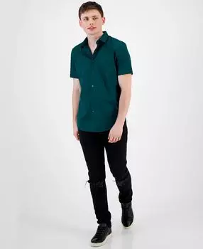 Мужская однотонная рубашка классического кроя tux на пуговицах, созданная для macy's INC International Concepts, мульти