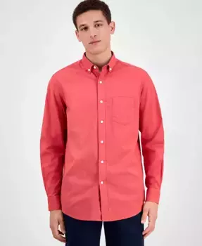 Мужская однотонная рубашка Oxford Club Room, красный