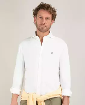 Мужская однотонная рубашка пике El Ganso, белый