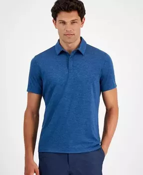 Мужская однотонная рубашка-поло AlfaTech Stretch Alfani, синий