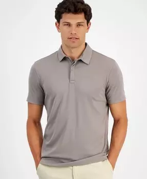 Мужская однотонная рубашка-поло AlfaTech Stretch Alfani, серый