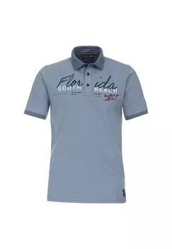 Мужская однотонная рубашка-поло CASAMODA, цвет Himmelblau