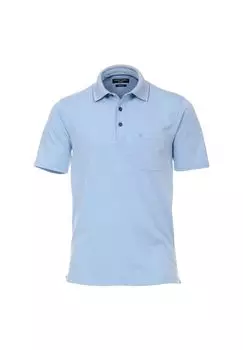 Мужская однотонная рубашка-поло CASAMODA, цвет Himmelblau