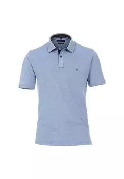 Мужская однотонная рубашка-поло CASAMODA, цвет Mittelblau