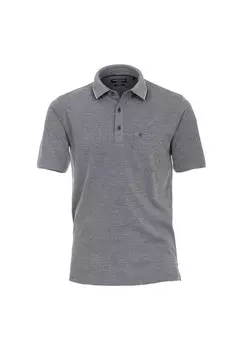 Мужская однотонная рубашка-поло CASAMODA, цвет Weiblau