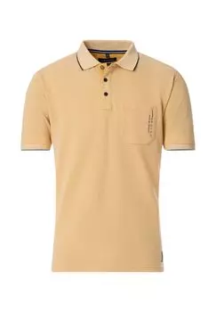 Мужская однотонная рубашка-поло CASAMODA, светло-желтый