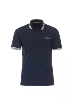Мужская однотонная рубашка-поло CASAMODA, темно-синий