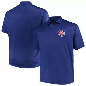 Мужская однотонная рубашка-поло Majestic Royal Chicago Cubs Big & Tall Birdseye Fanatics