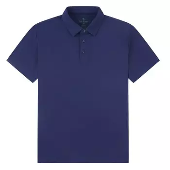 Мужская однотонная рубашка-поло с короткими рукавами Tom Baine Performance, темно-синий
