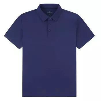 Мужская однотонная рубашка-поло с короткими рукавами Tom Baine Performance, темно-синий