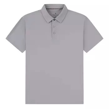 Мужская однотонная рубашка-поло Tom Baine Performance с короткими рукавами, серый