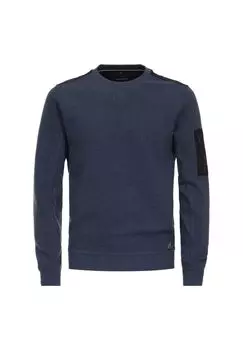 Мужская однотонная толстовка CASAMODA, темно-синий