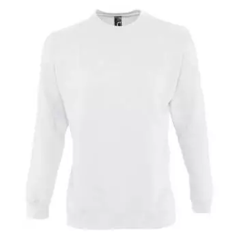 Мужская однотонная толстовка из богатого хлопка высшего качества Sols, белый