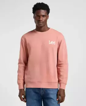 Мужская однотонная толстовка Lee, розовый