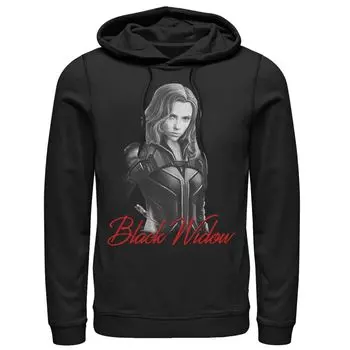 Мужская однотонная толстовка Marvel Black Widow Licensed Character