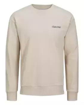 Мужская однотонная толстовка с капюшоном и длинными рукавами Jack & Jones, цвет Natural