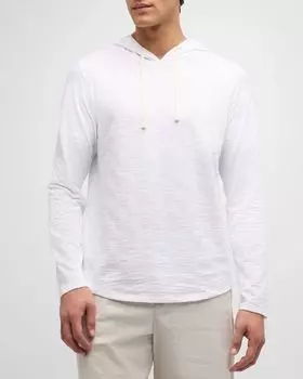 Мужская однотонная толстовка с капюшоном Popover Vince, цвет Optic White