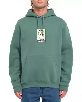 Мужская однотонная толстовка с капюшоном Volcom, цвет Verde Agua