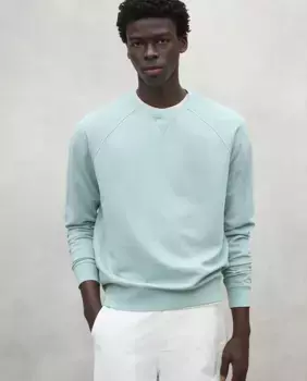 Мужская однотонная толстовка с круглым вырезом Ecoalf, зеленый