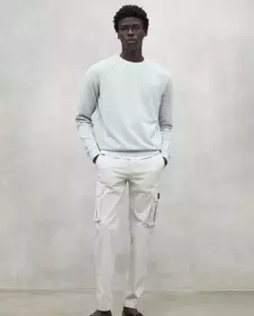 Мужская однотонная толстовка с круглым вырезом Ecoalf, белый