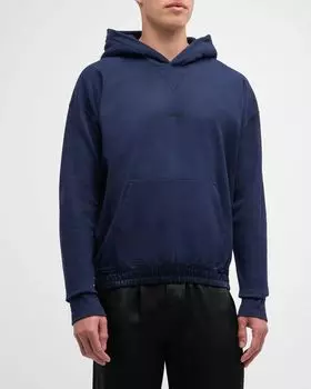 Мужская однотонная толстовка YSL Saint Laurent, цвет Indigo Dk.