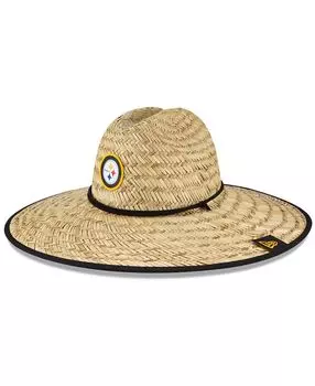 Мужская официальная соломенная кепка спасателя Natural Pittsburgh Steelers 2021, тренировочный лагерь НФЛ New Era