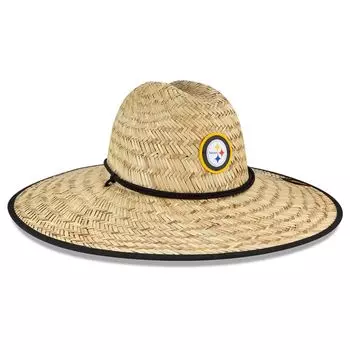 Мужская официальная соломенная кепка спасателя New Era Natural Pittsburgh Steelers Training Camp NFL